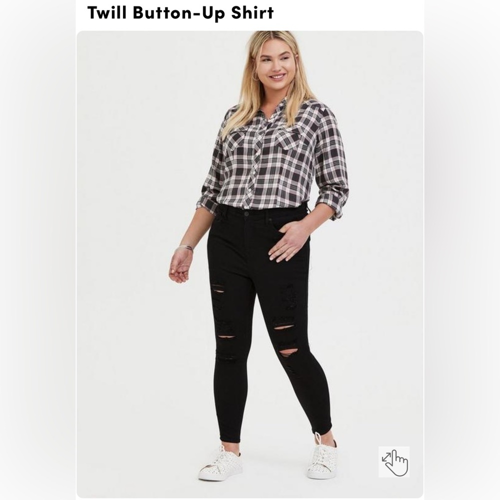 Torrid Twill Button-Up Shirt